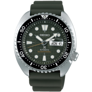 SEIKO PROSPEX KING TURTLE SPECIAL EDITION ORIGINAL MEN SRPE05K1 MADE IN JAPAN DARK GREEN DIAL RUBBER STRAP