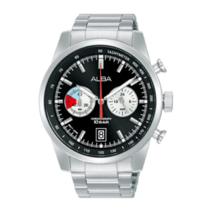 ALBA SIGNA ORIGINAL MEN A4B001  JAPAN MADE BLACK DIAL STAINLESS STEEL STRAP