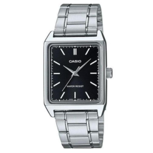 CASIO GENERAL ORIGINAL WOMEN LTP-V007D-1E MADE IN JAPAN BLACK DIAL STAINLESS STEEL STRAP