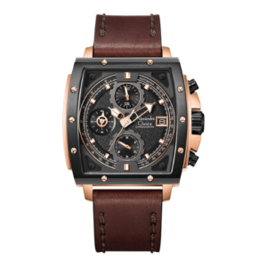 ALEXANDRE CHRISTIE CHRONOGRAPH ORIGINAL MEN 6376MCLBRBA HONGKONG BLACK DIAL LEATHER STRAP