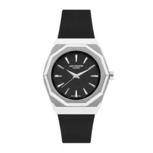 LEE COOPER CLASSIC ORIGINAL WOMEN LC07937.351 BRITISH MADE BLACK DIAL RUBBER STRAP