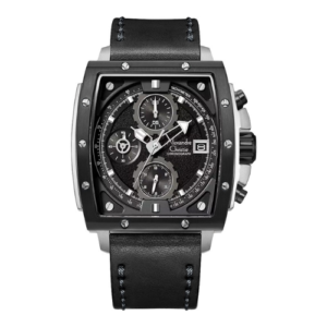 ALEXANDRE CHRISTIE CHRONOGRAPH ORIGINAL MEN 6376MCLTBBA  HONGKONG BLACK DIAL LEATHER STRAP