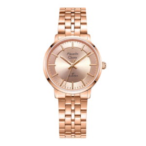 ALEXANDRE CHRISTIE CLASSIC STEEL ORIGINAL WOMEN 8692LHBRGLN  HONGKONG ROSEGOLD DIAL STAINLESS STEEL STRAP