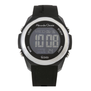 ALEXANDRE CHRISTIE DIGI ORIGINAL MEN 9342MHRSSBA HONGKONG BLACK DIAL RUBBER STRAP