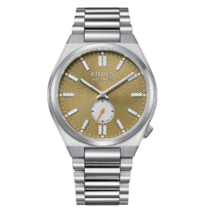 CITIZEN TSUYOSA SMALL SECOND ORIGINAL MEN CTZ NK5010-51X  JAPAN MADE ARMY GREEN DIAL STAINLESS STEEL STRAP