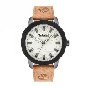TIMBERLAND ANALOG ORIGINAL MEN TBL.15949JSUB/63 SET USA WHITE DIAL ECO LEATHER STRAP