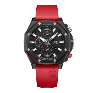 ALEXANDRE CHRISTIE COLLECTION ORIGINAL MEN 9601GCRIPBARE  HONGKONG BLACK DIAL RUBBER STRAP
