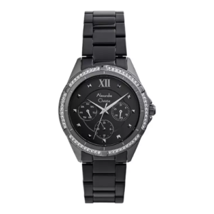 ALEXANDRE CHRISTIE MULTIFUNCTION ORIGINAL WOMEN 2644BFBEPBA HONGKONG BLACK DIAL STAINLESS STEEL STRAP