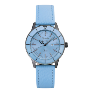ALEXANDRE CHRISTIE PASSION ORIGINAL WOMEN 5002LDLIGBU HONGKONG BLUE DIAL LEATHER STRAP