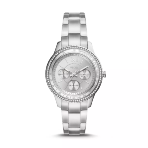 FOSSIL STELLA ORIGINAL WOMEN ES3588 USA SILVER DIAL STAINLESS STEEL STRAP