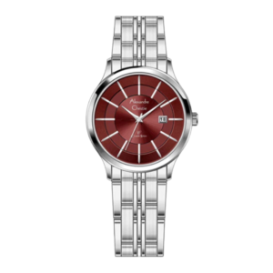 ALEXANDRE CHRISTIE CLASSIC STEEL ORIGINAL WOMEN 8348LDBSSRE  HONGKONG RED DIAL STAINLESS STEEL STRAP