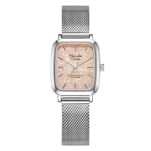 ALEXANDRE CHRISTIE CLASSIC STEEL ORIGINAL WOMEN 8699LHBSSLK  HONGKONG PINK DIAL STAINLESS STEEL STRAP