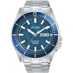ALBA FLAGSHIP ORIGINAL MEN AL4715  JAPAN MADE SMURF DIAL STAINLESS STEEL STRAP