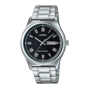 CASIO ENTICER ORIGINAL MEN MTP-V006D-1B MADE IN JAPAN BLACK DIAL STAINLESS STEEL STRAP
