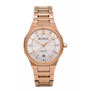 BONIA ROSSO ORIGINAL WOMEN BNR191-2505  MADE IN MALAYSIA SILVER DIAL STAINLESS STEEL STRAP
