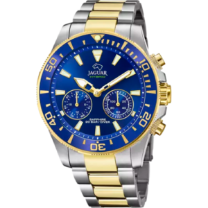 JAGUAR CONNECTED ORIGINAL MEN J889/1 SWISS MADE NAVY BLUE DIAL STAINLESS STEEL STRAP