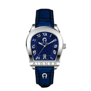 AIGNER SIENA ORIGINAL MEN AGW.244002 SWISS MADE SMURF DIAL LEATHER STRAP