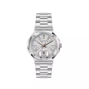 AIGNER TAVIANO 2 ORIGINAL MEN AGW.241006 SWISS MADE SILVER PATTERN DIAL STAINLESS STEEL STRAP