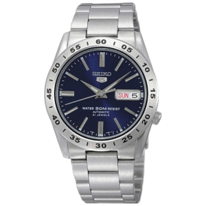 SEIKO 5 ORIGINAL MEN SNKD99K1  MADE IN JAPAN NAVY BLUE DIAL STAINLESS STEEL STRAP