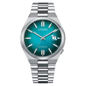 CITIZEN TSUYOSA ORIGINAL MEN CTZ NJ0151-88X  JAPAN MADE TEAL DIAL STAINLESS STEEL STRAP