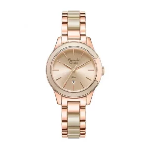 ALEXANDRE CHRISTIE PASSION ORIGINAL WOMEN 2B64LDBRGDG  HONGKONG ROSEGOLD DIAL STAINLESS STEEL STRAP